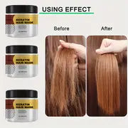 3pcs Keratin Hair Mask Treatment, Unisex-Adult Deep Conditioning Care