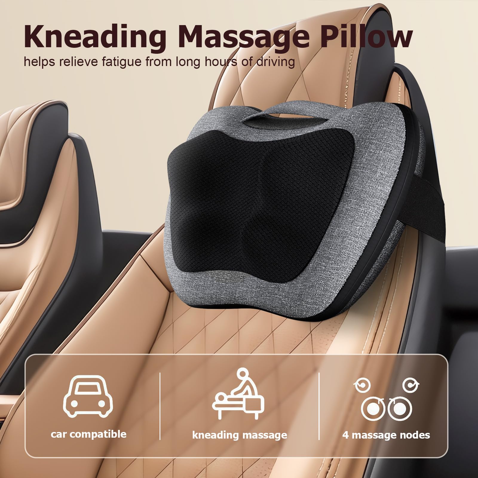 Victor Jürgen Back and Neck Massager with Heat, for Home and Car Use